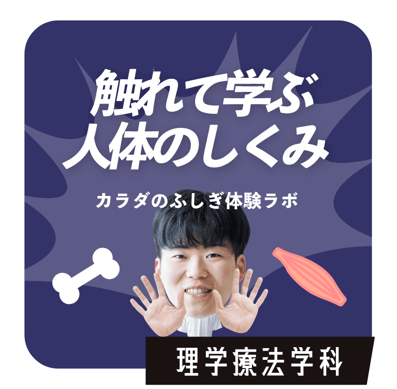 触れて学ぶ人体のしくみ　理学療法学科